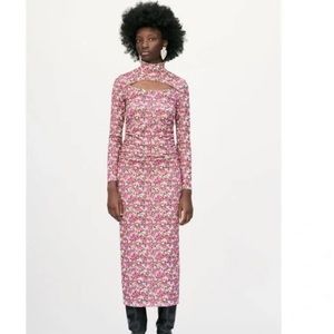 ZARA Midi Floral Dress NTW Size S
